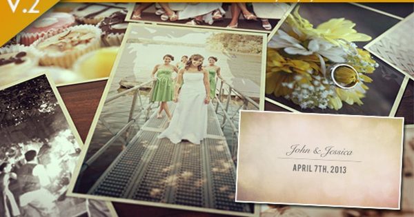 婚礼照片幻灯片视频大洋岛精选AE模板 Wedding Photos Slideshow