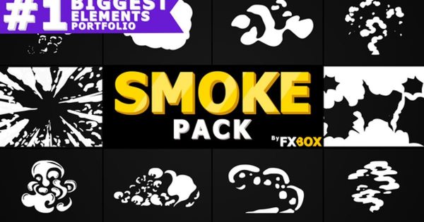 烟雾动画元素转场过渡特效大洋岛精选AE模板 Action Elements Smoke