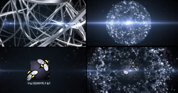 纳米高科技粒子特效Logo演示大洋岛精选AE模板 Nanotechnology