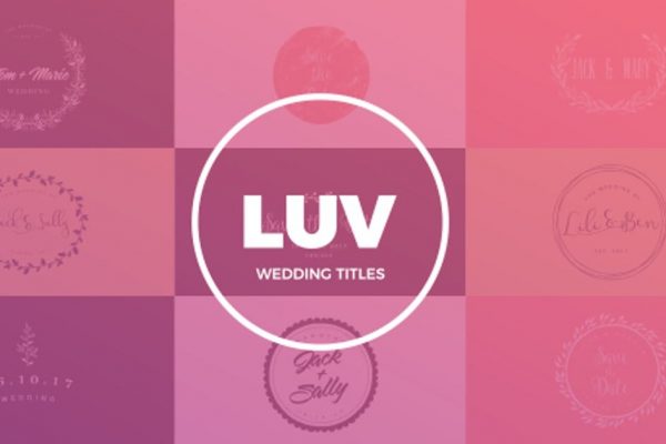 婚礼标题动画AE婚礼开场视频素材 Wedding Titles