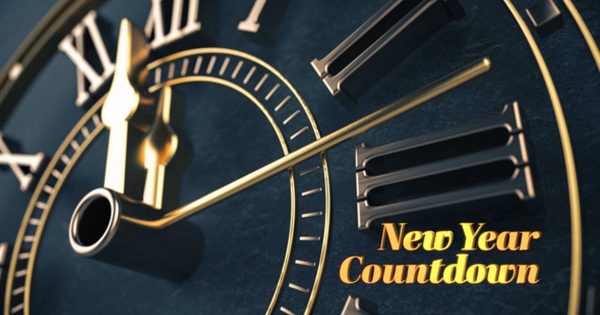 新年跨年倒计时3D时钟动画视频大洋岛精选AE模板 Elegant New Year Countdown