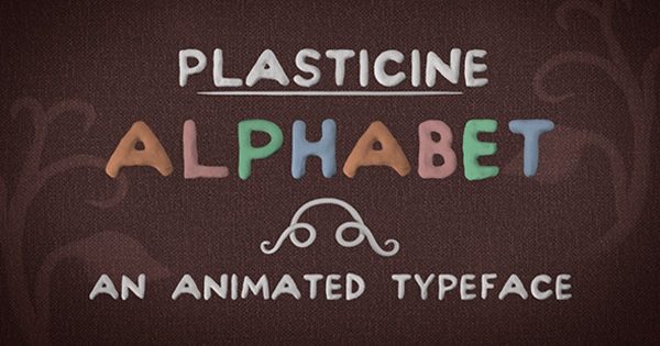 橡皮泥字母视频标题动画大洋岛精选AE模板 Plasticine Alphabet