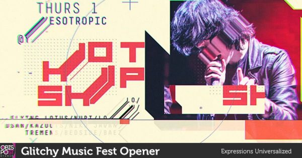 音乐节视频录播开场片头特效大洋岛精选AE模板 Glitchy Music Fest Opener