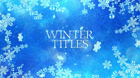 冬季主题视频字幕标题动画特效大洋岛精选AE模板 Winter Titles