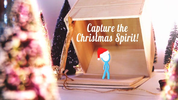 企业定制设计创意圣诞礼盒动画特效大洋岛精选AE模板 Capture the Christmas Spirit | Christmas Card Animation