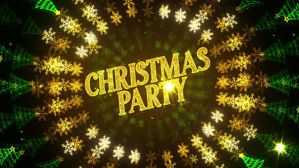 LED灯光特效圣诞节活动派对邀请视频大洋岛精选AE模板 Christmas Party Invitation