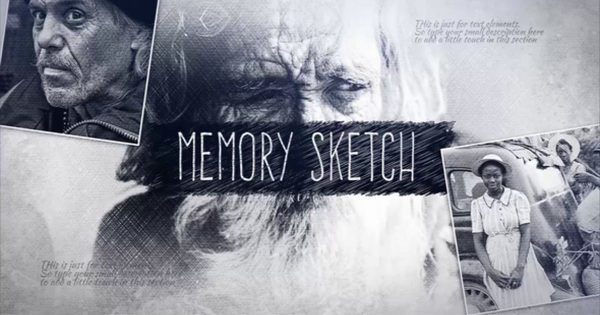素描艺术效果回忆录视频相册大洋岛精选AE模板v1 Memory Sketch
