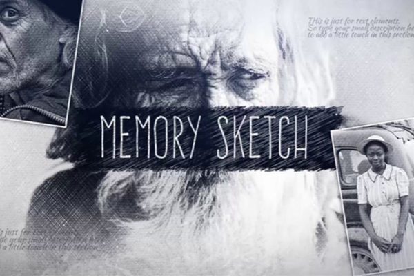 素描艺术效果回忆录视频相册大洋岛精选AE模板v1 Memory Sketch