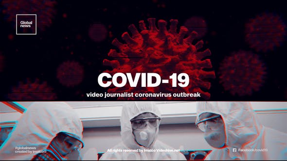COVID-19新冠状病毒新闻报道视频大洋岛精选AE模板 COVID-19 video journalism