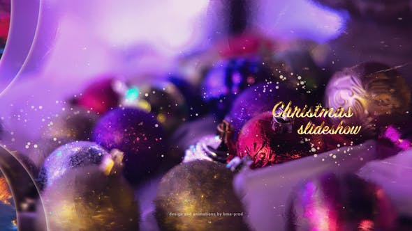 圣诞节主题幻灯片视频拉链转场特效大洋岛精选AE模板 Christmas Slideshow