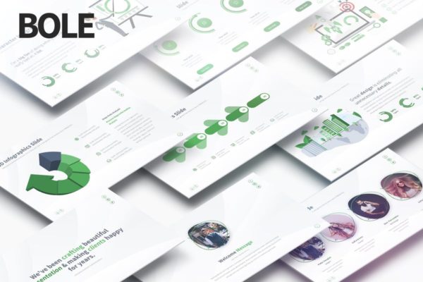 多用途信息图表企业商务PPT模板下载 Bole – Multipurpose PowerPoint Presentation