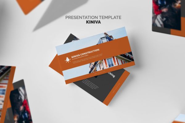 建筑与工程企业&项目介绍第一素材精选PPT模板 Kiniva : Construction & Engineering Powerpoint