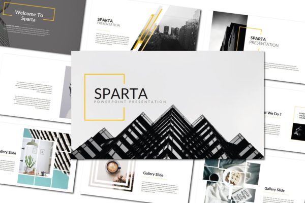 时尚简约设计风格多用途蚂蚁素材精选PPT模板 Sparta | Powerpoint Template