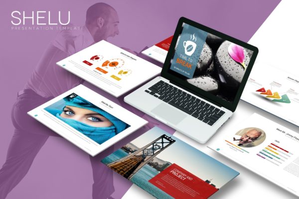 商业计划/创业融资/电子商务创意幻灯片PPT模板 Shelu – Powerpoint Template