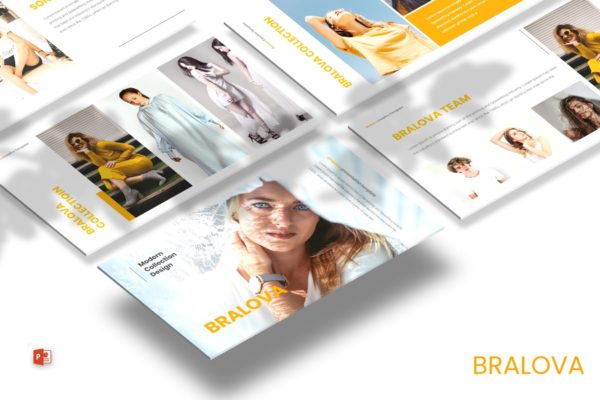 专业设计师定制设计简约风第一素材精选PPT模板 Bralova – Powerpoint Template