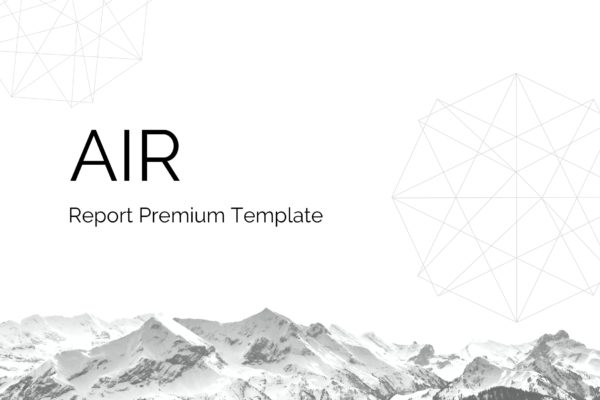 SWOT分析/市场分析/数据统计第一素材精选PPT模板 Air – PowerPoint Report Template