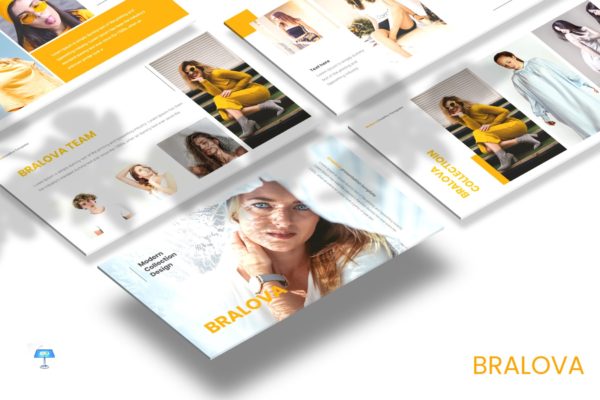 设计师定制创意时尚主题第一素材精选Keynote模板模板 Bralova – Keynote Template