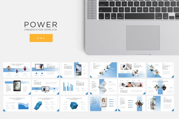 互联网+创业公司路演第一素材精选谷歌演示模板 Power – Technology Google Slides Template