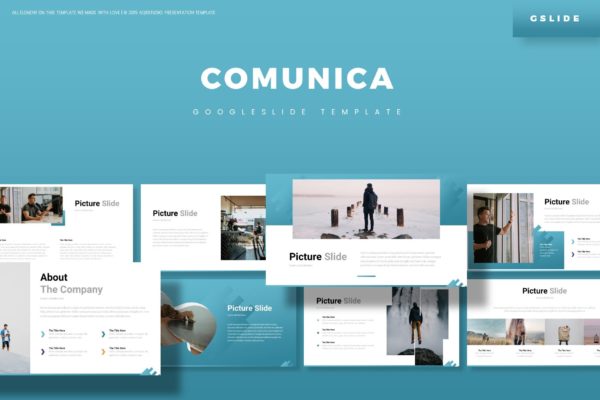多图&信息图表企业宣传介绍谷歌幻灯片设计模板 Comunica – Google Slide Template