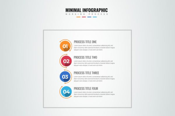 步骤说明信息图表图形设计模板 Step By Step Info graphic Design