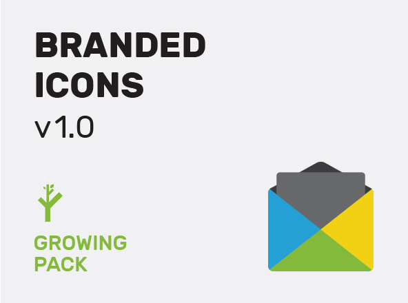 可自定义品牌颜色网页&图形设计彩色矢量第一素材精选图标 Branded Color Icons