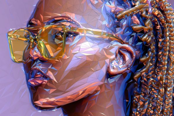 创意彩色多边形镜面特效创意照片蚂蚁素材精选PS动作 Polygon Photoshop Action