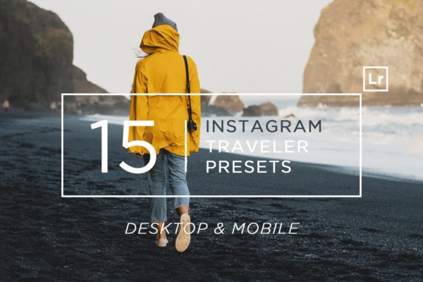 15款Instagram社交旅行照片滤镜风格第一素材精选LR预设 15 Instagram Traveler Ligtroom Presets + Mobile
