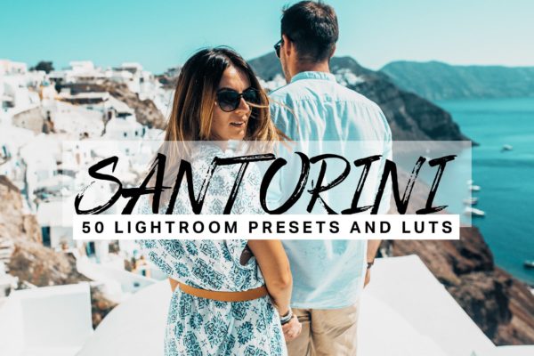 50种美丽鲜艳蓝色调照片滤镜第一素材精选LR预设 50 Santorini Lightroom Presets and LUTs
