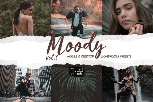 15款世界流行的Moody高级灰色调第一素材精选LR预设v3 Moody Lightroom Presets Vol. 3