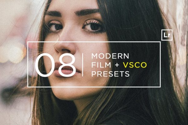 8款VSCO摄影APP风格调色滤镜蚂蚁素材精选LR预设 8 Modern Film VSCO Lightroom Presets