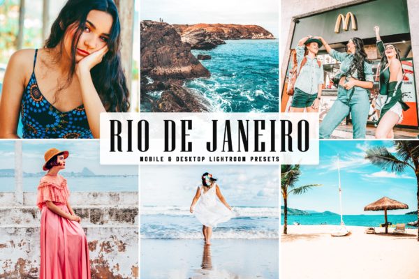 鲜艳色调照片后期处理Lightroom预设 Rio De Janeiro Mobile & Desktop Lightroom Presets