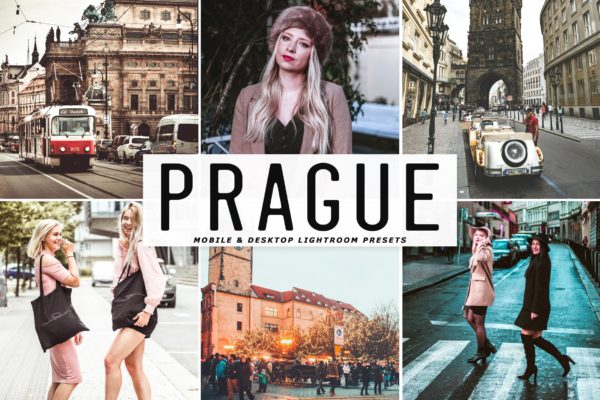 绿松石蓝&白色鲜艳色彩LR照片调色预设 Prague Mobile & Desktop Lightroom Presets