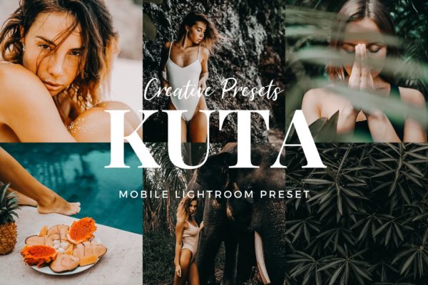 夏日照片后期调色滤镜蚂蚁素材精选LR预设 KUTA – SUMMER MOBILE LIGHTROOM PRESET