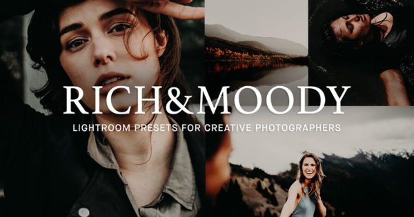 暖色调强对比度照片效果滤镜第一素材精选LR预设 Rich & Moody Lightroom presets