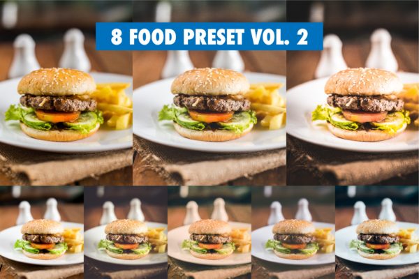 8款专业美食摄影调色滤镜Lightroom预设 8 Pro Lightroom Preset for Food Photography