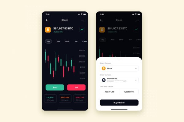 加密货币兑换APP应用UI界面设计第一素材精选模板 Crypto Exchange Mobile App UI Kit