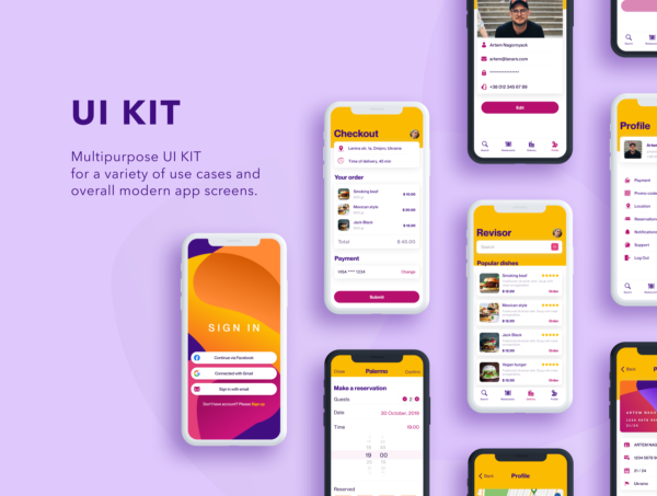 第一素材下午茶：在线订餐/外卖订餐类APP应用UI设计第一素材精选套件[]FIG