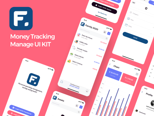蚂蚁素材下午茶：个人理财电子钱包APP应用UI套件