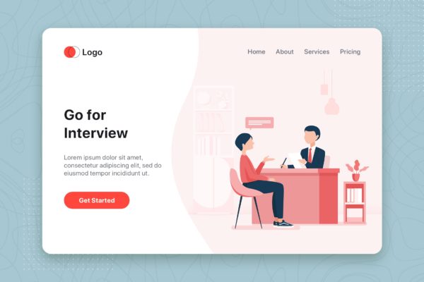 求职招聘人力资源主题第一素材精选概念插画设计素材v2 Job Search Human Resources Recruitment Career