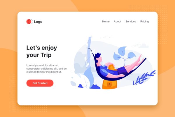 享受您的旅行-旅行主题扁平设计风格蚂蚁素材精选概念插画v1 Enjoy your trip – Travel flat illustration concept