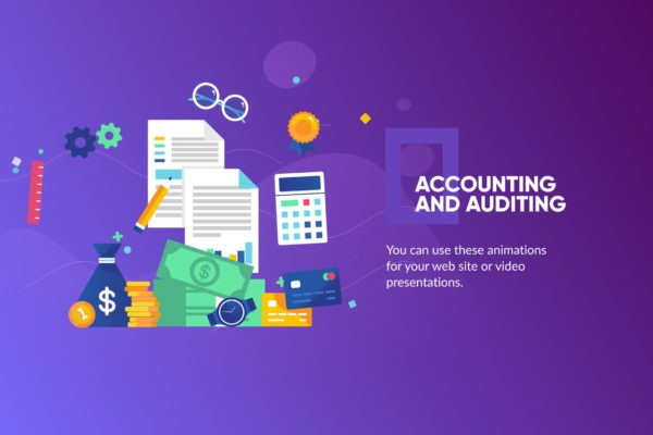 会计财务主题网站设计Banner&着陆页设计模板 Accountancy Banner & Landing Page