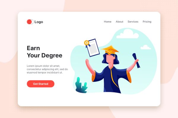 网络课堂矢量蚂蚁素材精选概念插画设计素材v4 Online E-learning Illustration concept