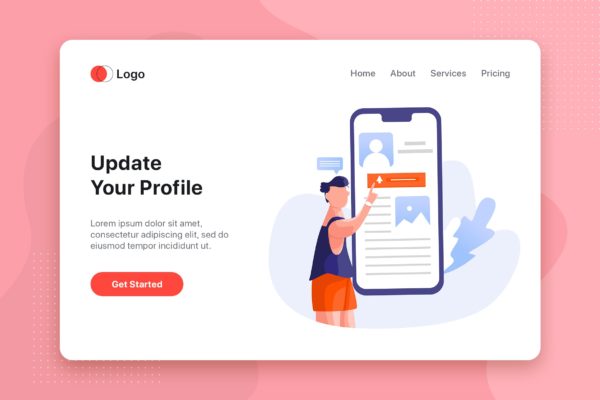 更新个人资料矢量蚂蚁素材精选概念插画设计素材 Update your profile Illustration concept