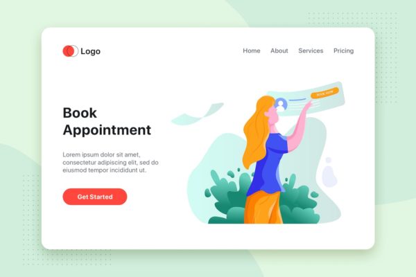 预约服务矢量第一素材精选概念插画设计素材 Book Appointment Service Illustration concept