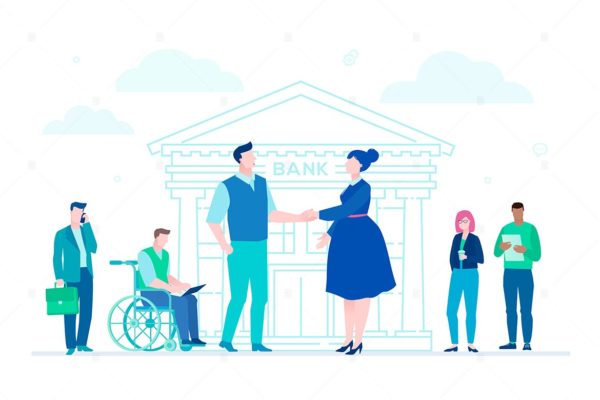 签约场景扁平设计风格蚂蚁素材精选概念插画素材 Signing a contract – flat design illustration