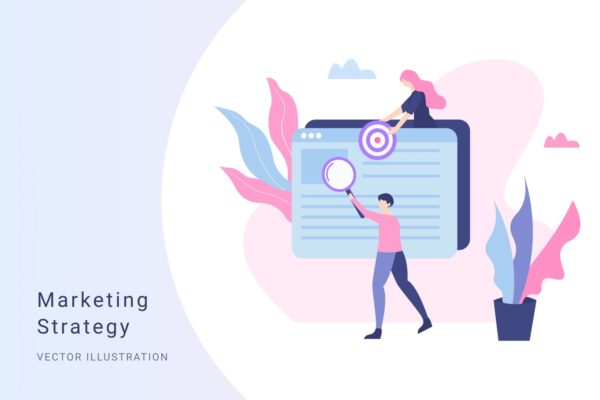 市场营销主题矢量插画素材 Marketing Vector Illustration