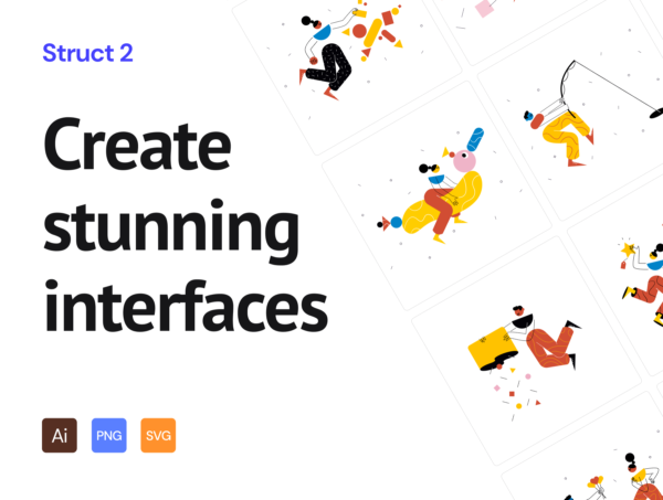 蚂蚁素材下午茶：多彩人物角色矢量插画素材合集