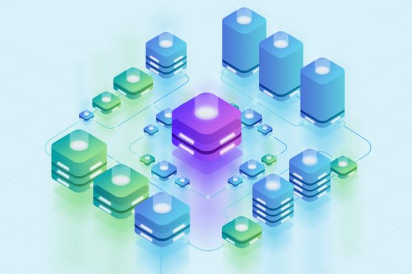 服务器集群主题等距第一素材精选概念插画v2 Isometric Server Illustration