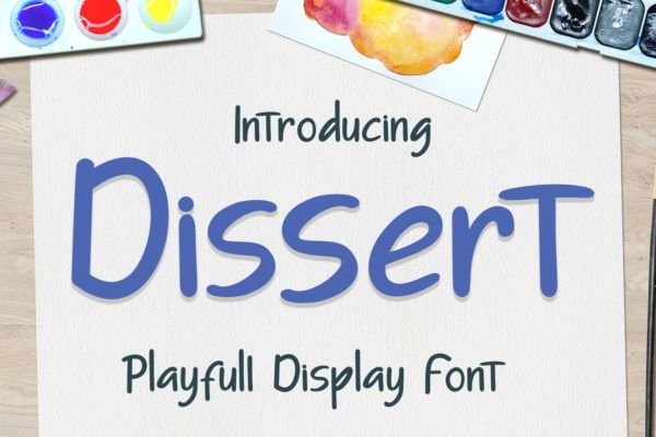 可爱手写风格儿童英文字体蚂蚁素材精选 Dissert Playfull Display Font