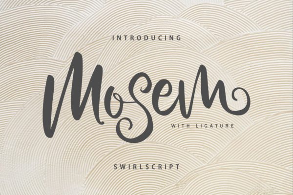 漩涡风格英文书法字体第一素材精选 Mosem | Swirl Script Font